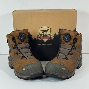 Irish Setter Kasota 6 Inch Safety Toe Men's Tan and Grey Work Boots Size 9.5 E2